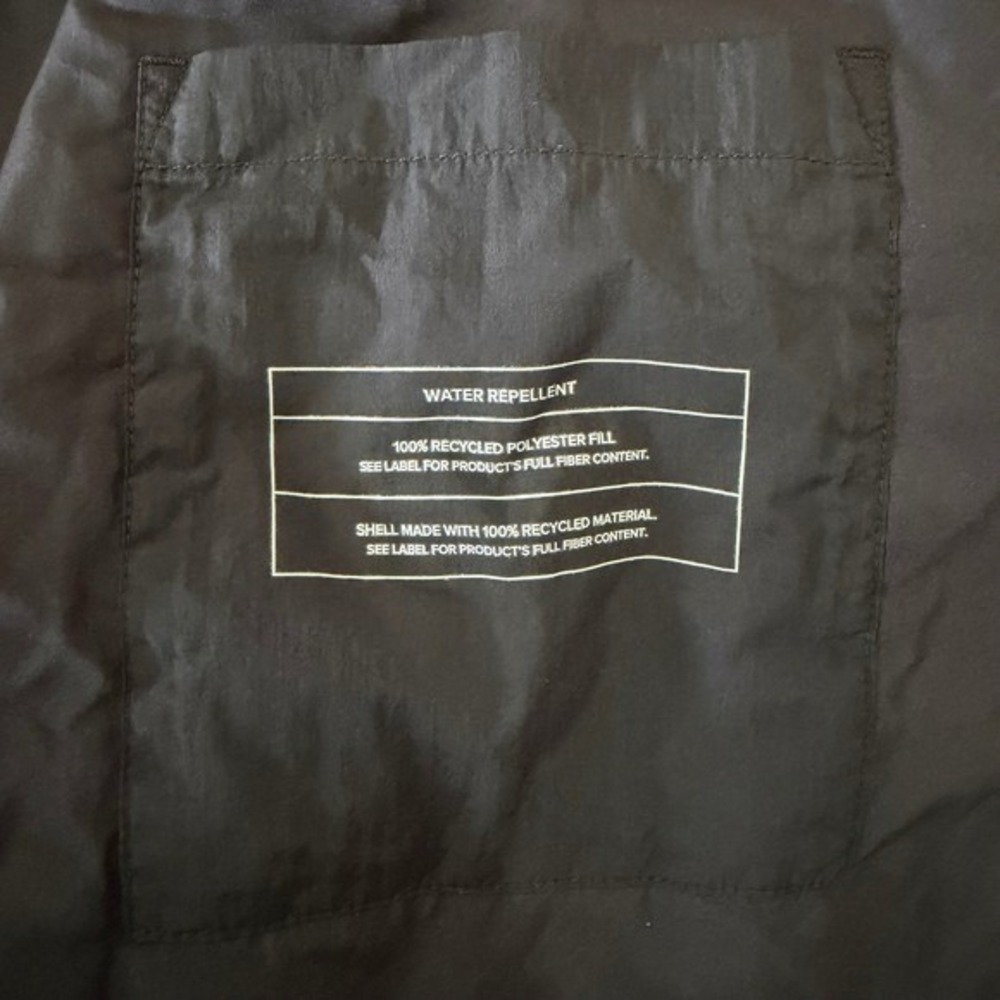 Gap Mens Bomber Jacket Black Water Repellent Full Zip Medium - Picture 5 of 11
